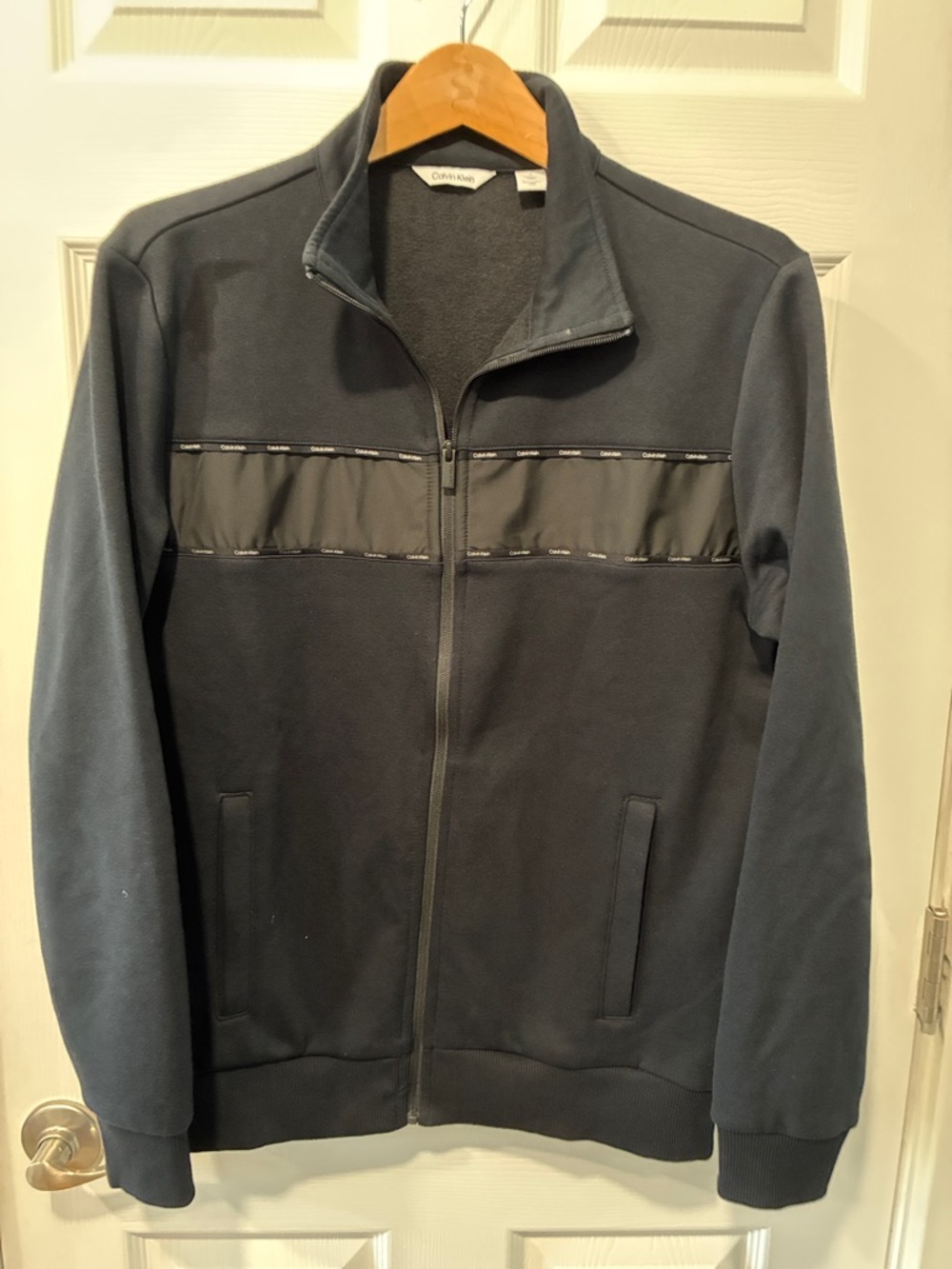Calvin Klein Men's Black Lightweight Zip-Up Jacket